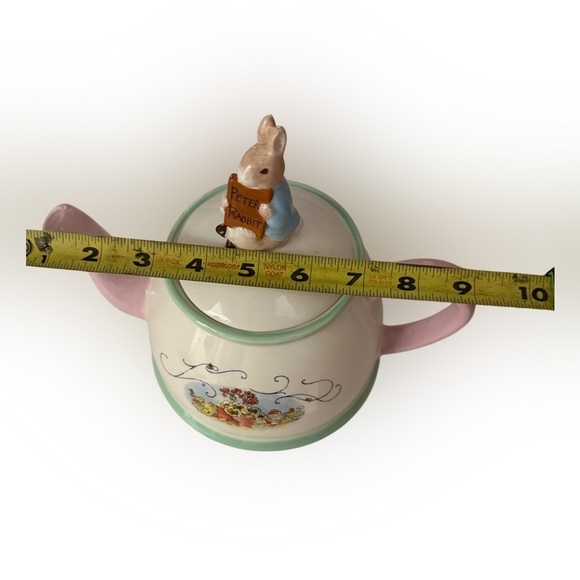 Vintage Peter Rabbit Ceramic Teapot with Pink Handle – Beatrix Potter - Picture 12 of 16
